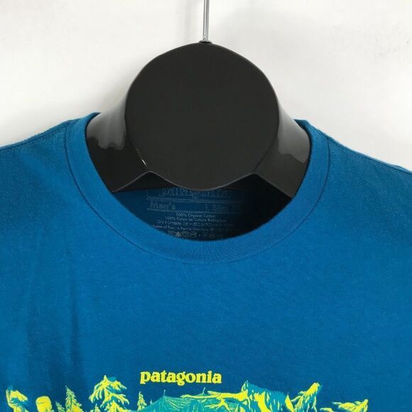 Patagonia Dirksen Derby 10 Slim Fit Tee Men's Large Crew Neck 100% Cotton Rally - Picture 3 of 10